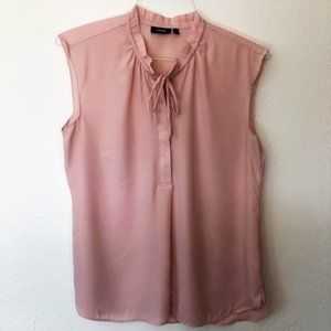 Apt. 9 Pink Tie Neck Blouse